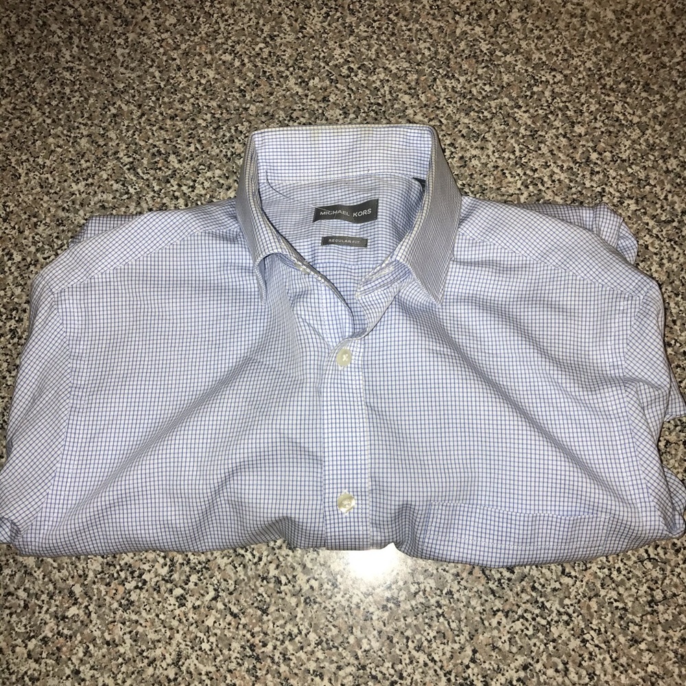 Michael Kors Mens- Striped Button-Down Shirt
